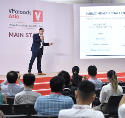 Vitafoods Asia speaker on stage