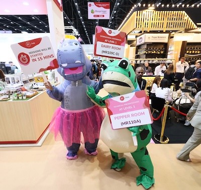 Mascots at Vitafoods Asia