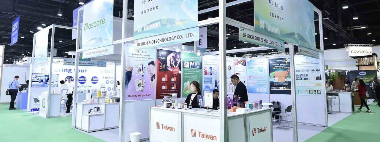 Sustainable stand at Vitafoods Asia